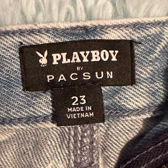 Pacsun Playboy Light Wash Jean Shorts - Picture 3 of 3